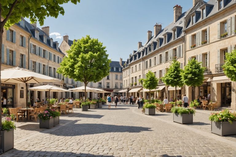 Centre-ville rénové et végétalisé de Valdahon dans le Doubs