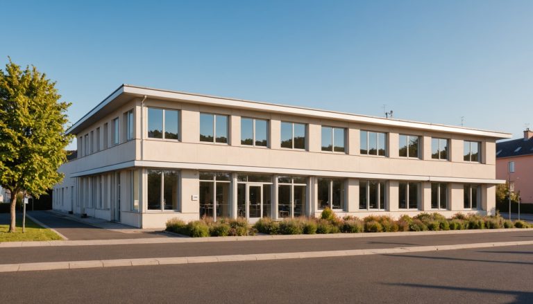 Centre de santé pluriprofessionnel moderne dans une petite ville française