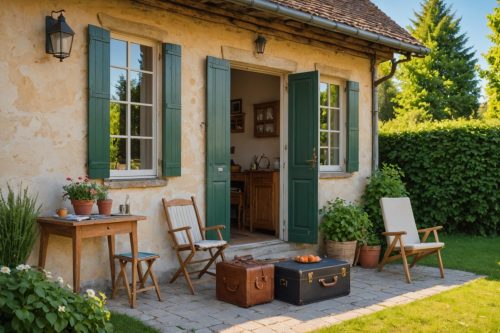 Maison de location vacances de type gîte avec jardin et terrasse