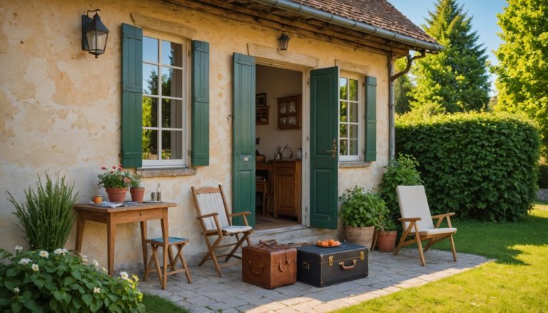 Maison de location vacances de type gîte avec jardin et terrasse